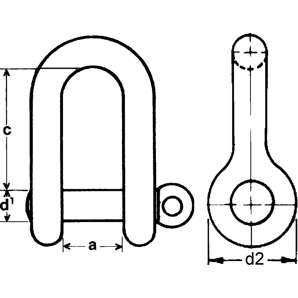 Galvanisert D-sjakkel No 30
