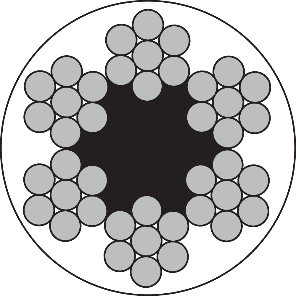 Ståltau PVC-belagt 6x7
