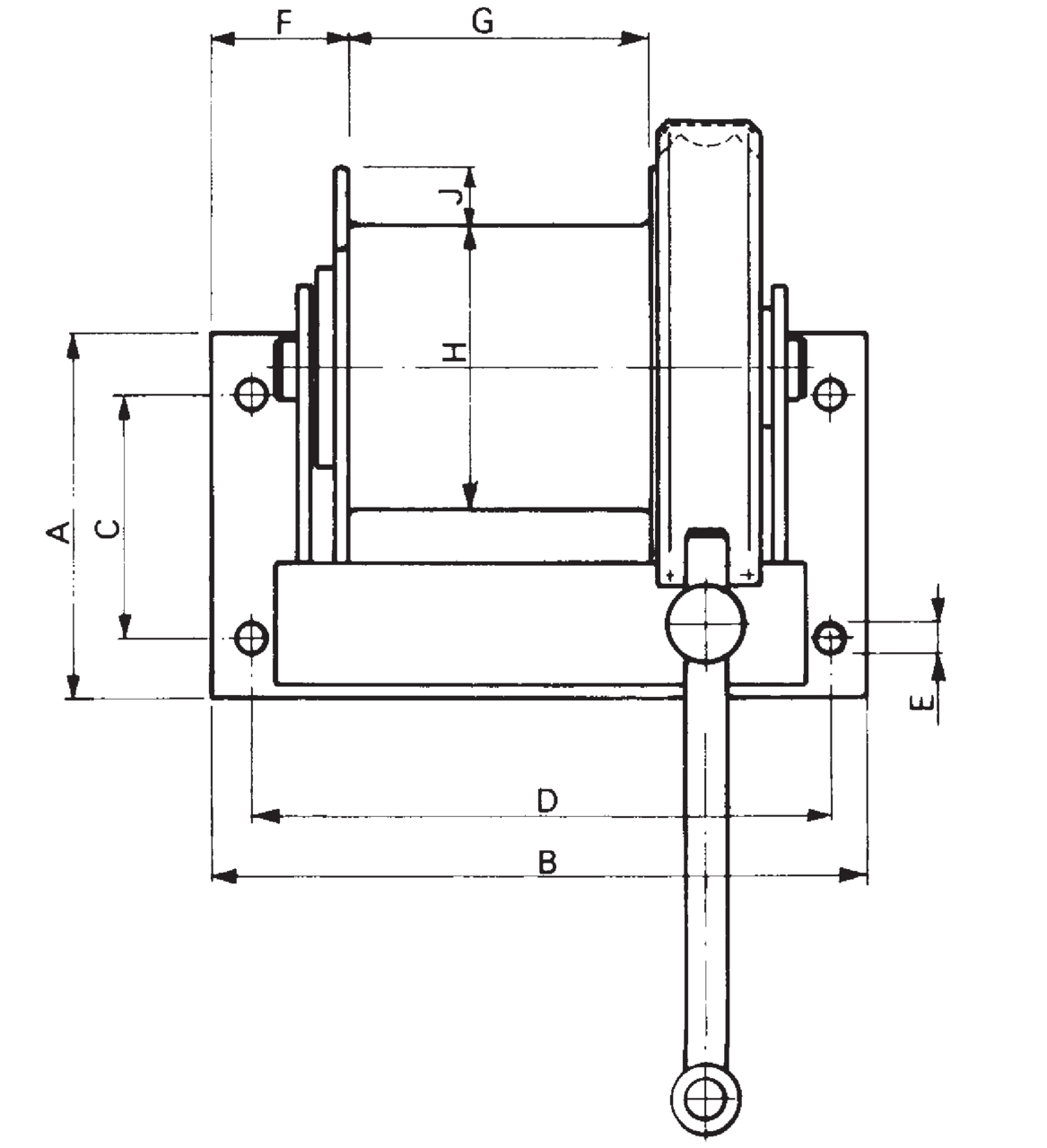 Hand rope winch dwg_1