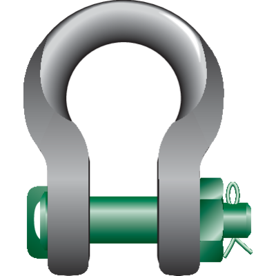 Sjakkel H mutterbolt slingtype P-6033 Green Pin