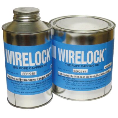 2 component casting compound for fitting sockets on wire rope. Temperatures below 9C needs booster