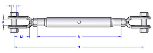 Gunnebo rigging screw No 401 measurements