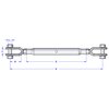 Rigging Screw, Jaw-Jaw No. 401