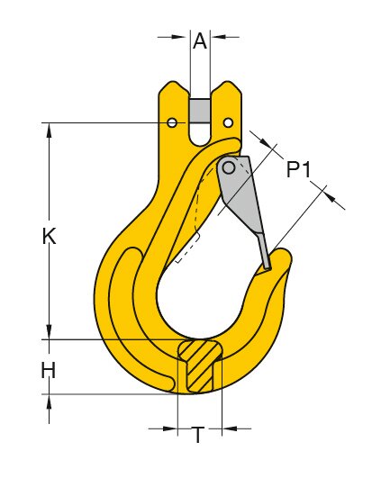 Yoke slavekrok YM gaffel 8-043/S blåkopi