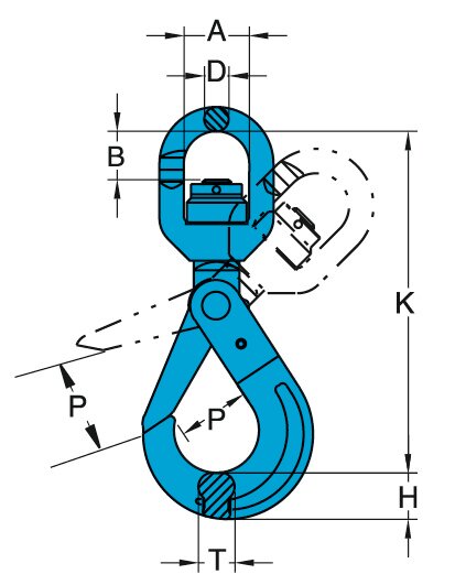 Yoke X-027N svivelkrok spesifikasjoner