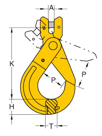 Yoke Clevis Self Locking Hook 8-026 blueprint