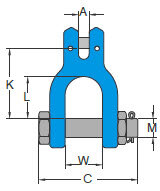 Yoke gaffel sjakkel X-066 G10 mål 1