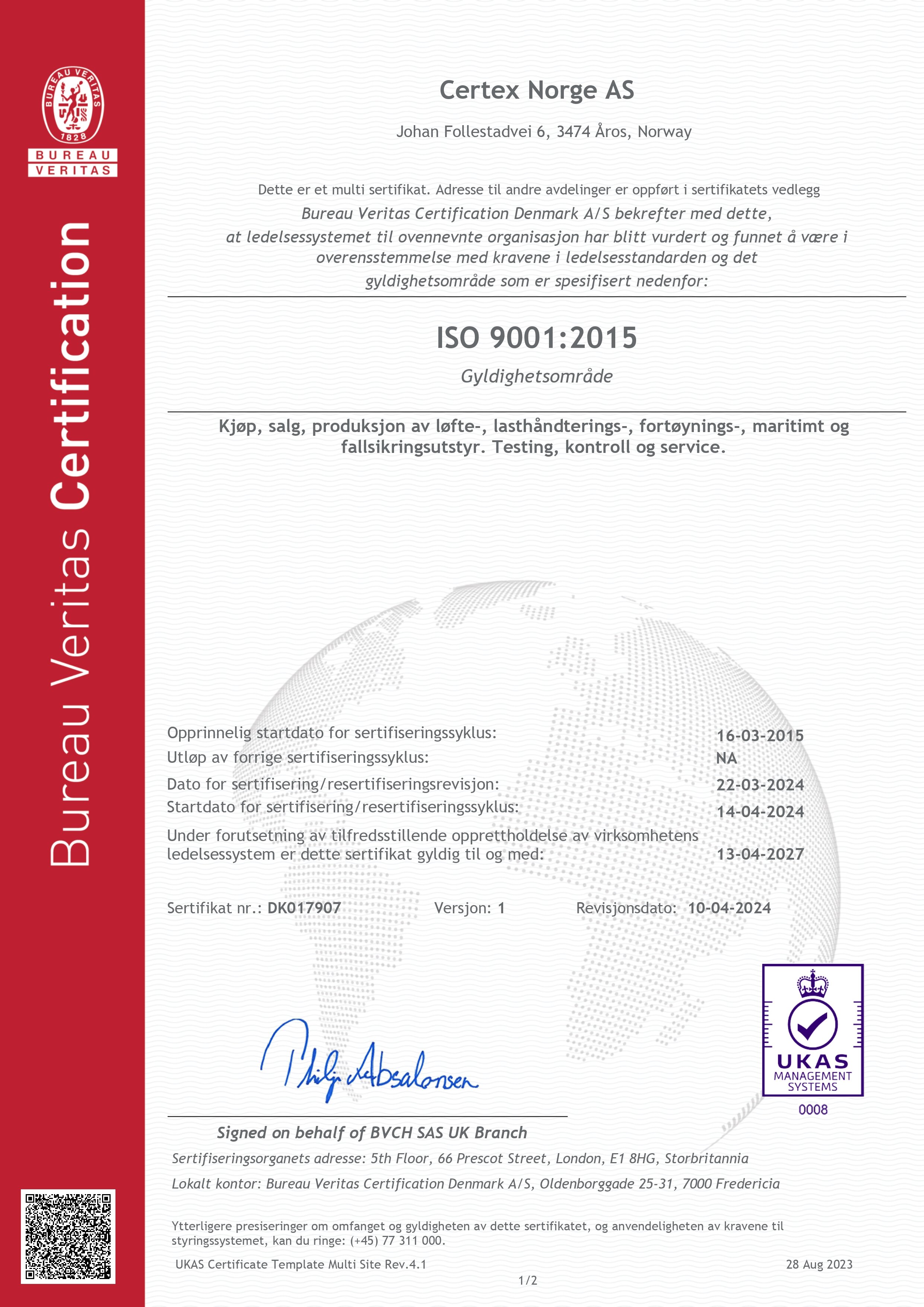 ISO 9001 Norsk utgave