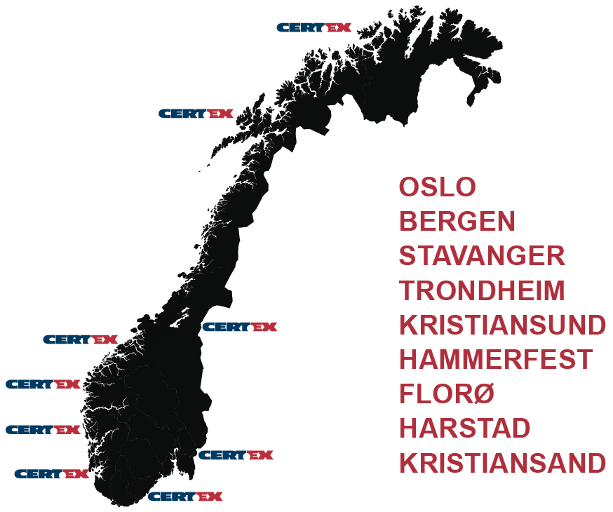 map of norway departments certex norge as