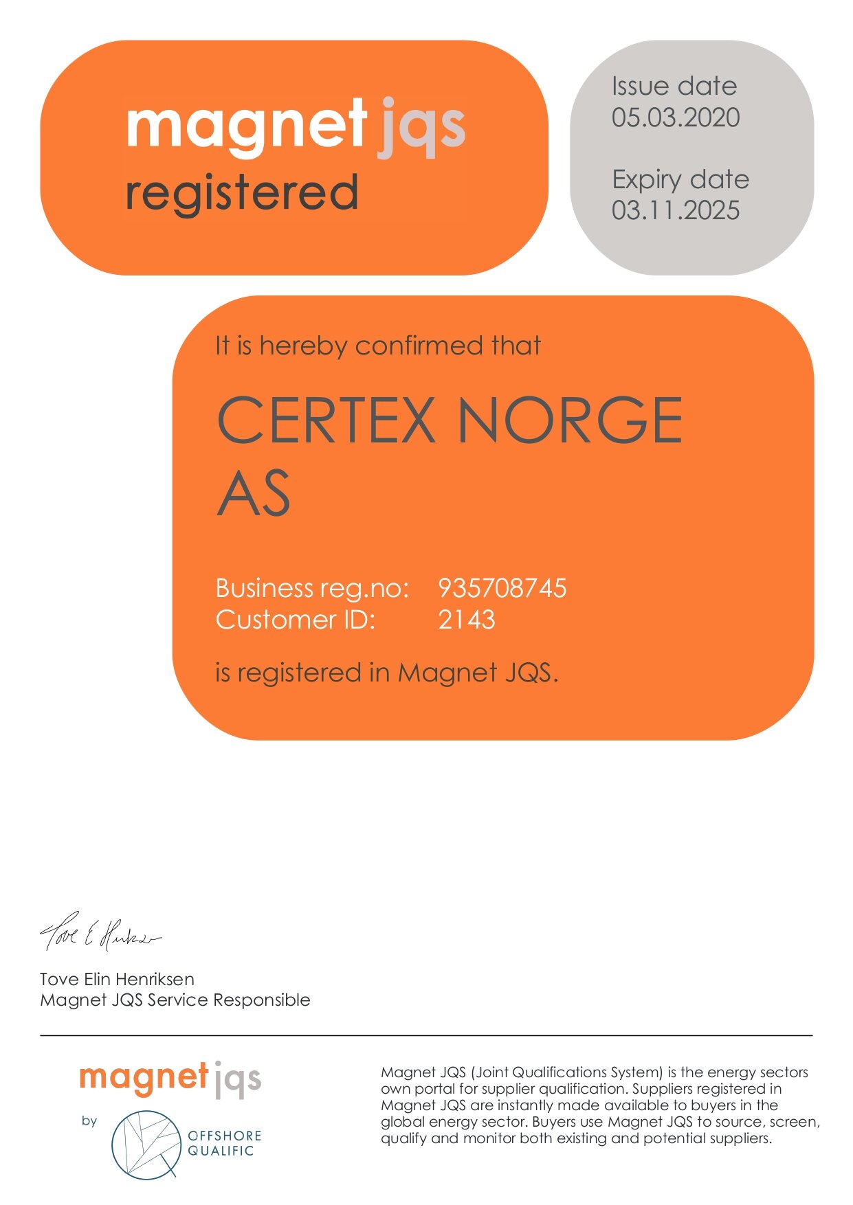 Magnet JQS registered