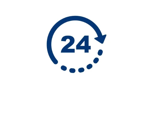 Blue icon 24 hour service