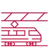 Overhead line steel wire rope icon