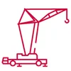 Self erecting crane steel wire rope icon