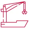 Deck crane steel wire rope icon