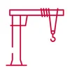 Jib crane steel wire rope icon