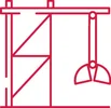 Loading crane steel wire rope icon
