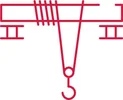 Overhead crane steel wire rope icon
