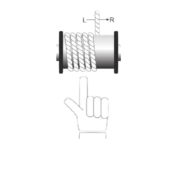 Left lay - Spooling left to right