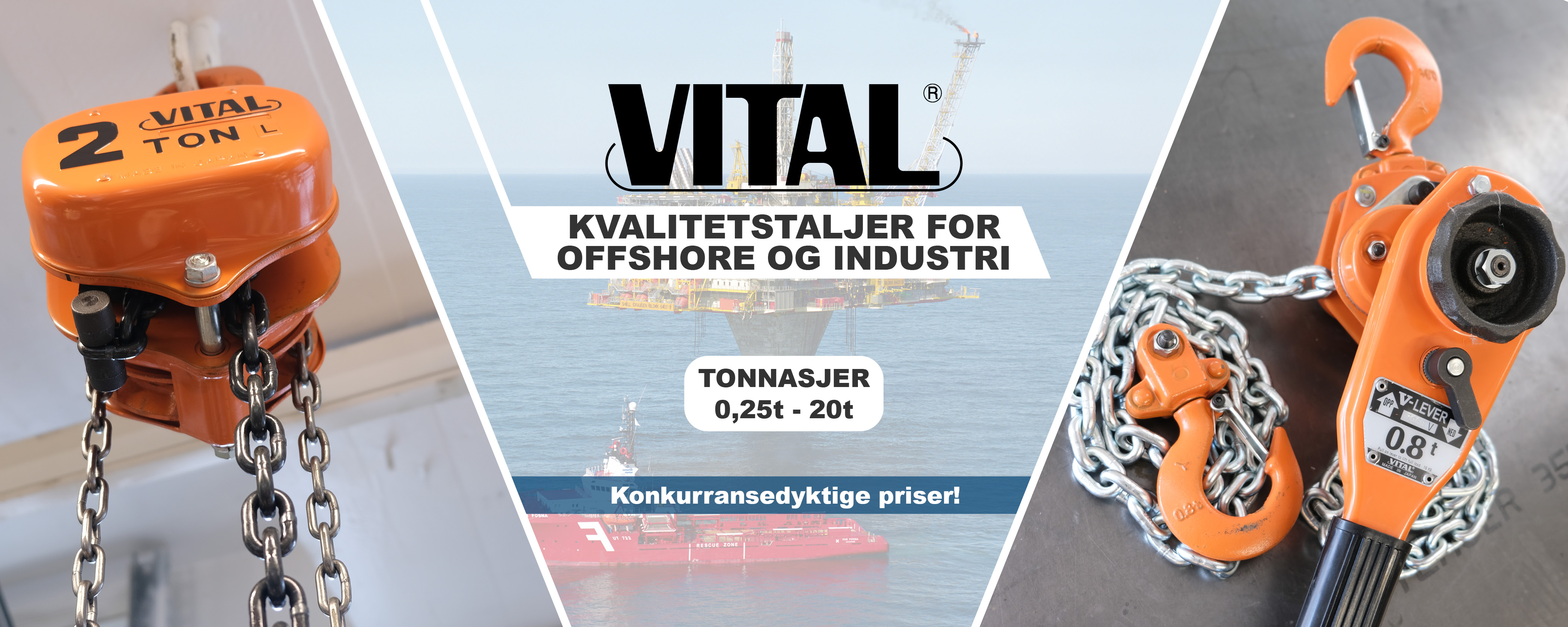 Vital hoists for offshore and any industry