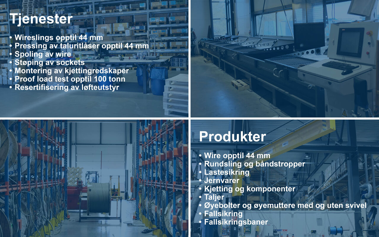 Produkter og tjenester utført ved Certex Norge avdeling Follestad