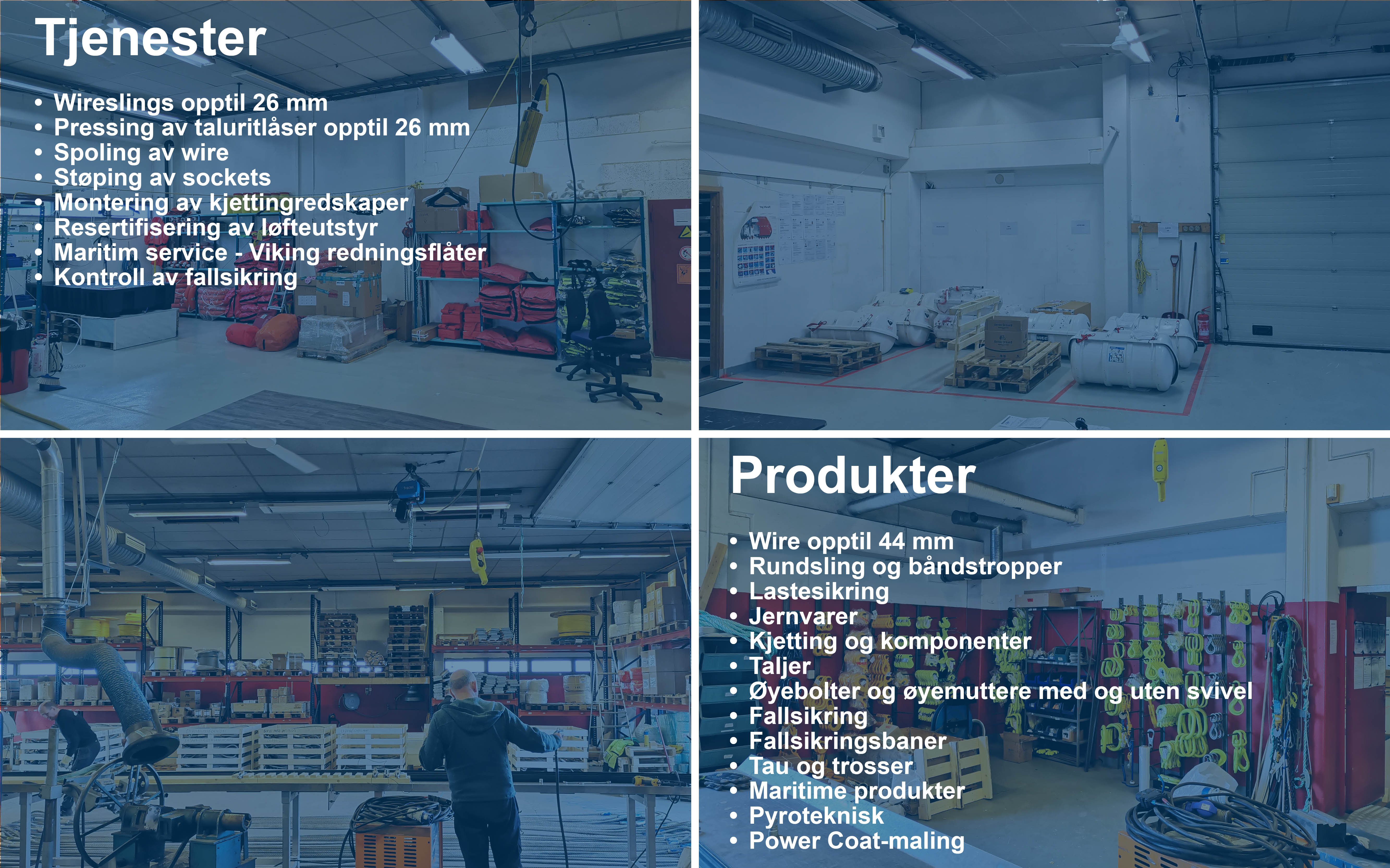 Products and services at Certex Norway department Hammerfest