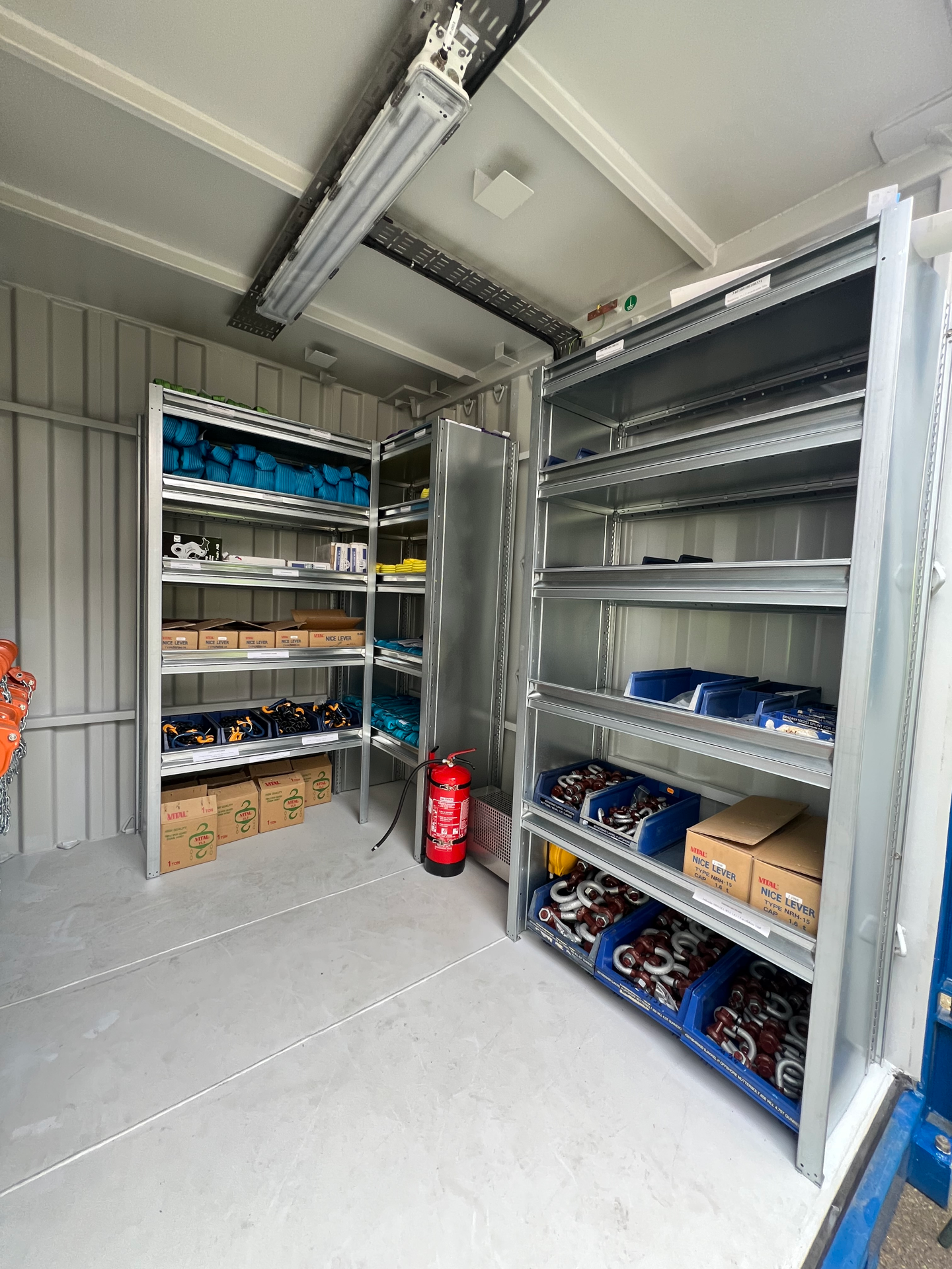 Equipment container for rental