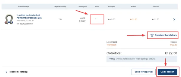 Få tilgang til vår webshop steg 5