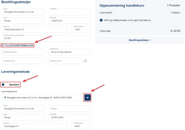 Få tilgang til vår webshop steg 6