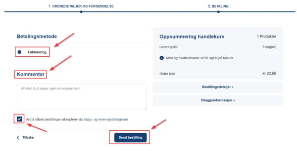 Få tilgang til vår webshop steg 7